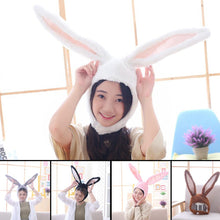Load image into Gallery viewer, Halloween Cute Girls Plush Rabbit Bunny Ears Hat Earflap Cap Head Warmer Photo Supplies Bunny Ears Hat Rabbit Headgear Hats
