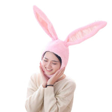 Load image into Gallery viewer, Halloween Cute Girls Plush Rabbit Bunny Ears Hat Earflap Cap Head Warmer Photo Supplies Bunny Ears Hat Rabbit Headgear Hats
